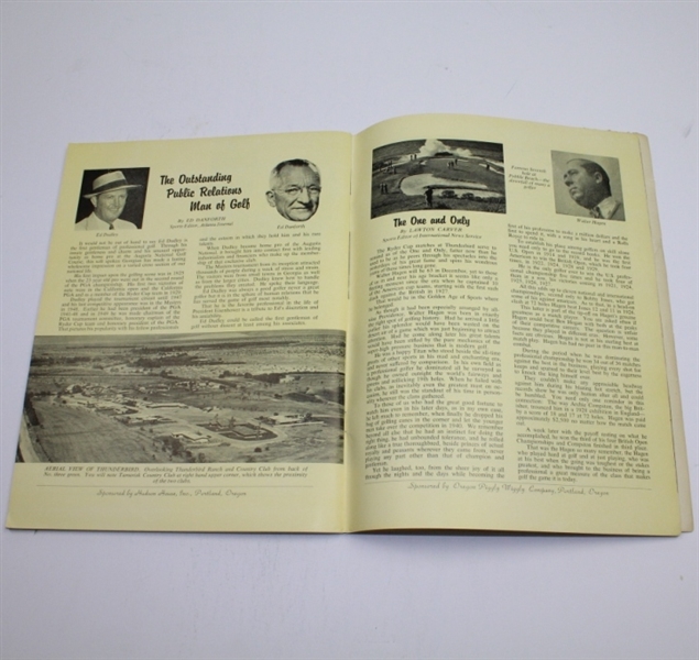 1955 Ryder Cup at Thunderbird Ranch & CC Program-Excellent to Near Mint Condition