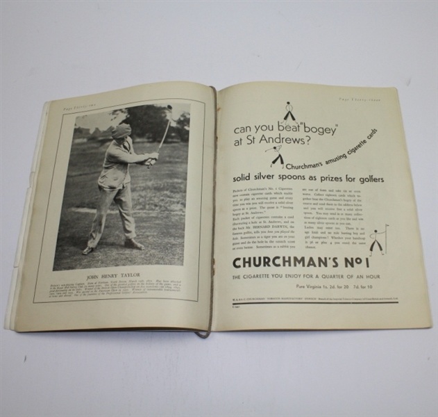 1933 Ryder Cup at Southport and Ainsdale GC Program-Walter Hagen Captain