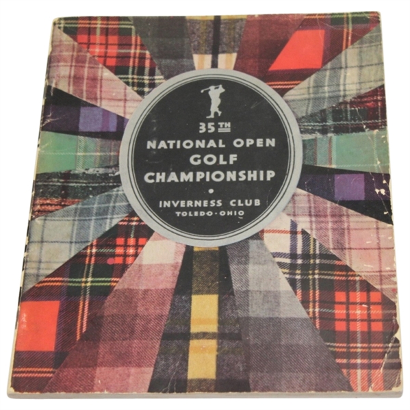 1931 US Open at Inverness Club Program - Billy Burke Winner