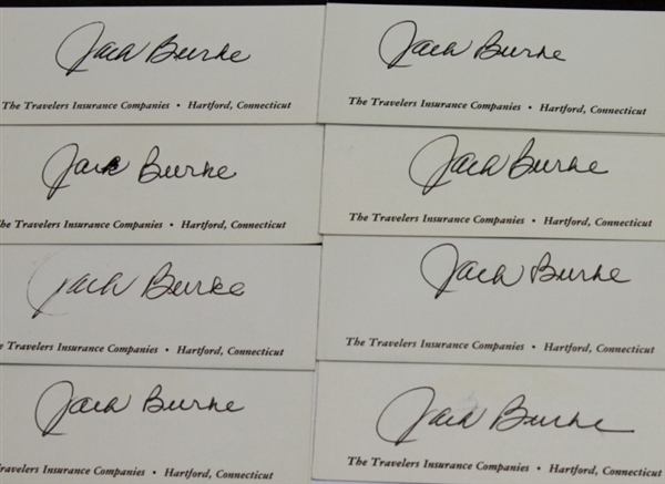 Jack Burke Signed Complete Set of '8 Ways to 80' Instruction Cards JSA COA