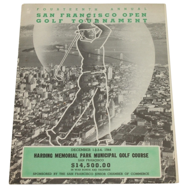 1944 San Francisco Open Tournament Program - Byron Nelson Winner