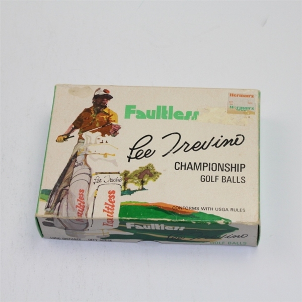 Lee Trevino Faultless Championship Signature Model Gof Balls - Photo Box with 6 Balls