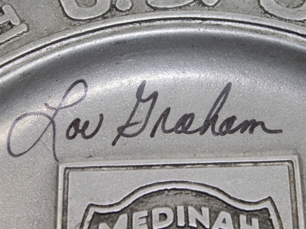 Lou Graham Signed 1975 US Open at Medinah Pewter Plate JSA COA