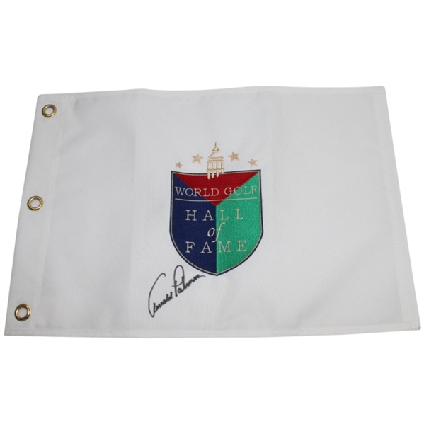 Arnold Palmer Signed Hall of Fame Embroidered Flag JSA COA