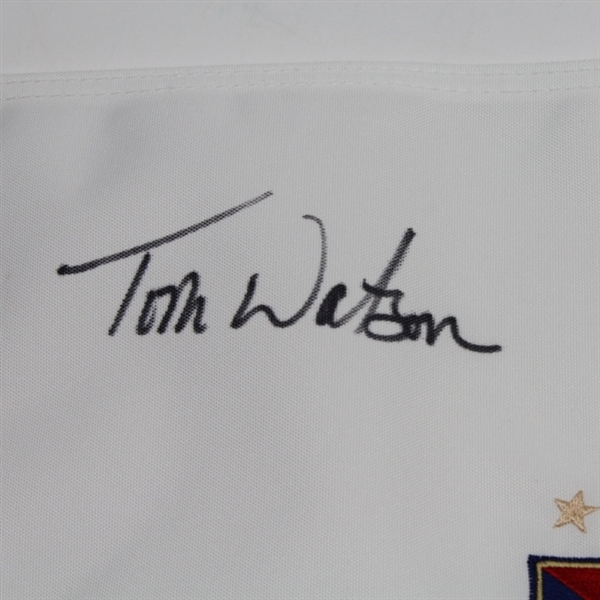 Tom Watson Signed Hall of Fame Embroidered Flag-First One We've Had Signed By Tom!