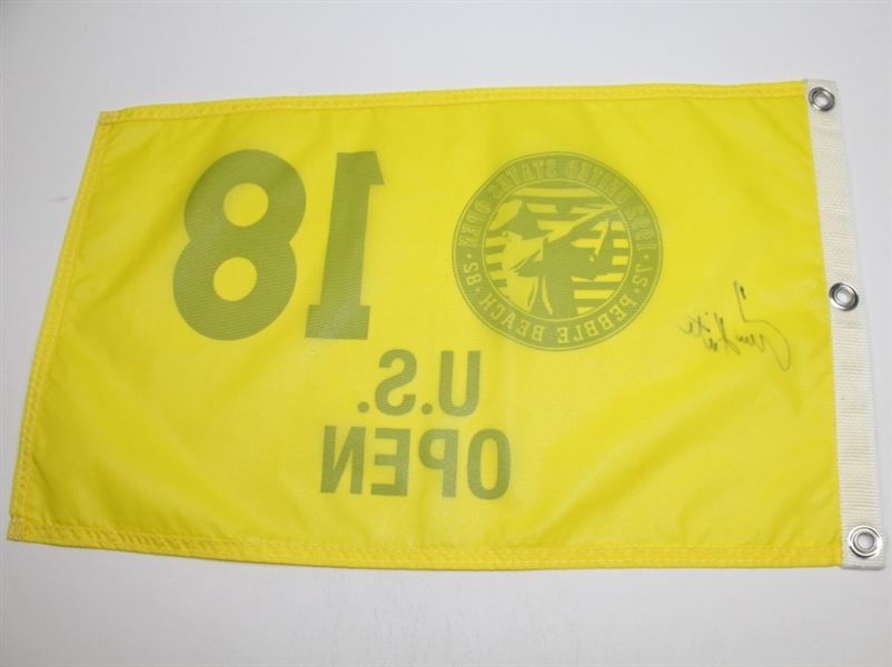 Tom Kite Signed 1992 US Open at Pebble Beach Flag JSA COA