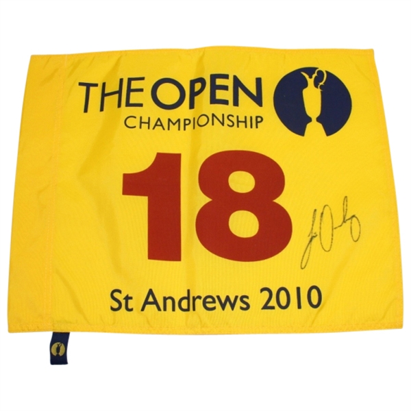 Louis Oosthuizen Signed 2010 British Open at St. Andrews Flag JSA COA
