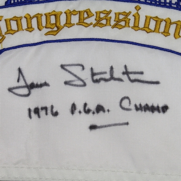 Dave Stockton Signed Congressional Embroidered Flag JSA COA