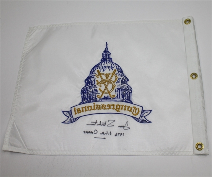 Dave Stockton Signed Congressional Embroidered Flag JSA COA