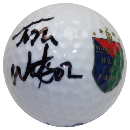 Tom Watson Signed Hall of Fame Logo Golf Ball JSA COA