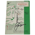 Jack Nicklaus Signed 1963 Masters Spectator Guide- First Win @ Augusta