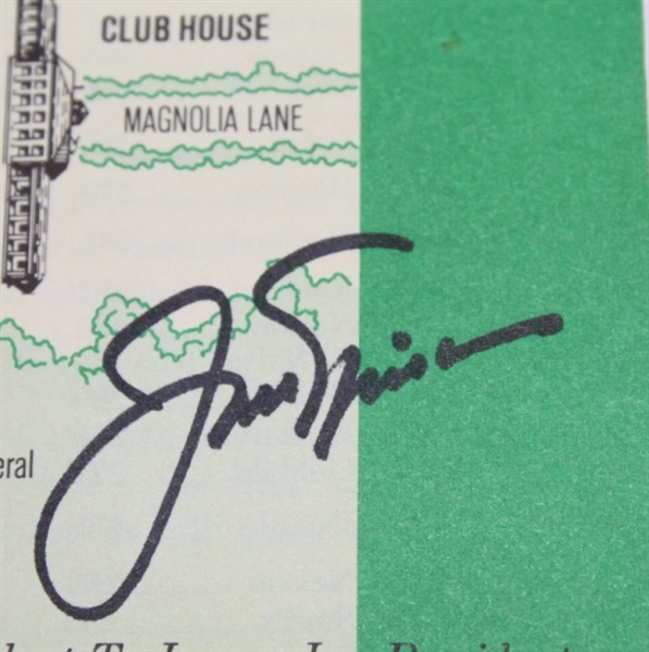 Jack Nicklaus Signed 1966 Masters Spectator Guide-1st to Win Back-to-Back@Augusta