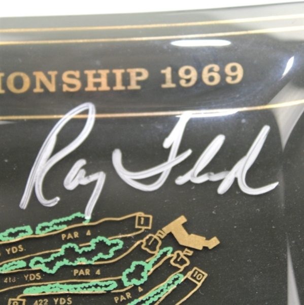 1969 PGA Championhisp at NCR Country Club Glass Plate Signed by Ray Floyd JSA COA