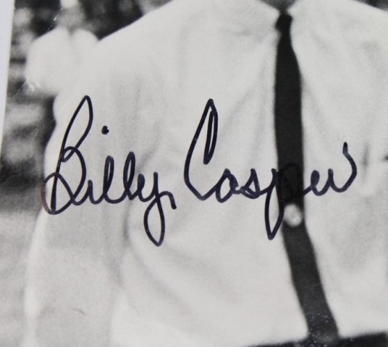 Billy Casper Signed Black And White Oversize Photo JSA COA