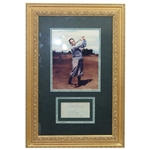 Bobby Jones Signed Album Page Grand Slam Winning Tournaments with Photo - Deluxe Framed JSA COA