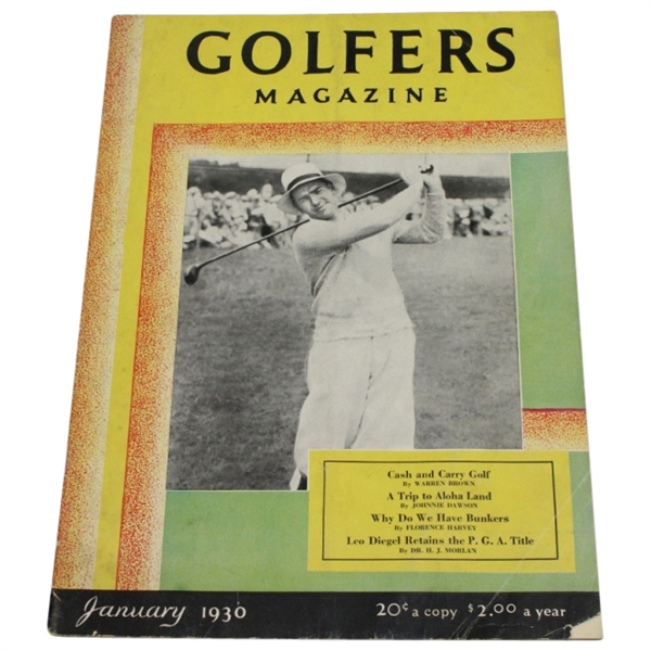 1930 GOLFERS Magazine - January Issue-Editorial & Photo  Bobby Jones Content