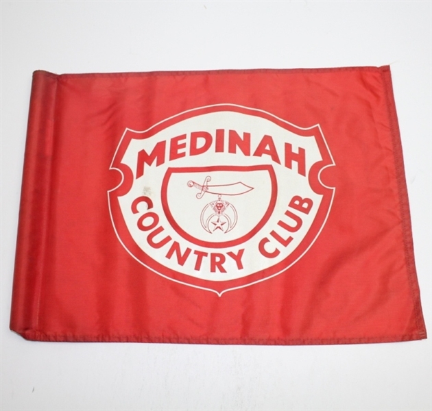 Lot of Three Medinah Course Flown Flags - Red, White, and Blue
