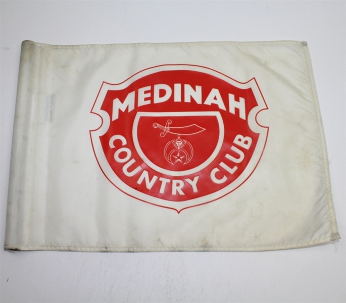 Lot of Three Medinah Course Flown Flags - Red, White, and Blue