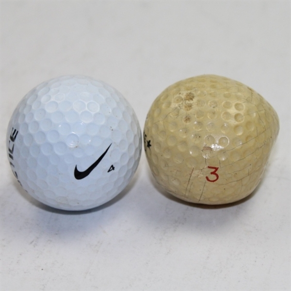 General Ike Personal Golf Ball and Tiger Woods Nike Practice Ball