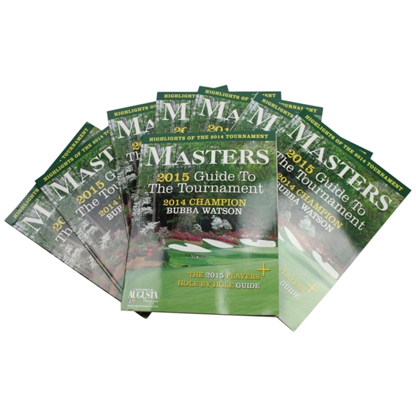 Lot of Eight 2015 Masters Tournament Guide Magazine - Jordan Spieth Winner