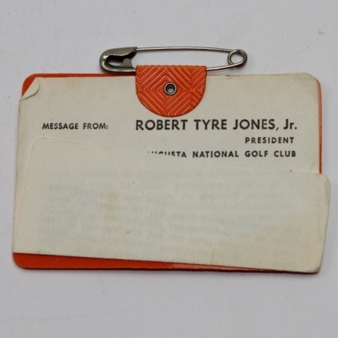 1971 Masters Tournament Badge - #5443 - Charles Coody Winner
