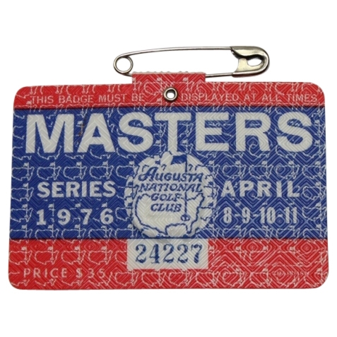 1976 Masters Tournament Badge - #24227 - Ray Floyd Winner