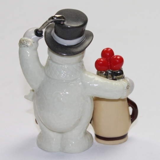 Classic Lenox Snowman Golfer with Bag and Squirrel with Ball