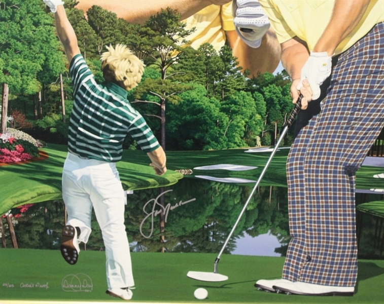 Jack Nicklaus Signed Danny Day Artists' Proof 25/25 Giclee on Canvas Painting-Deluxe Frame
