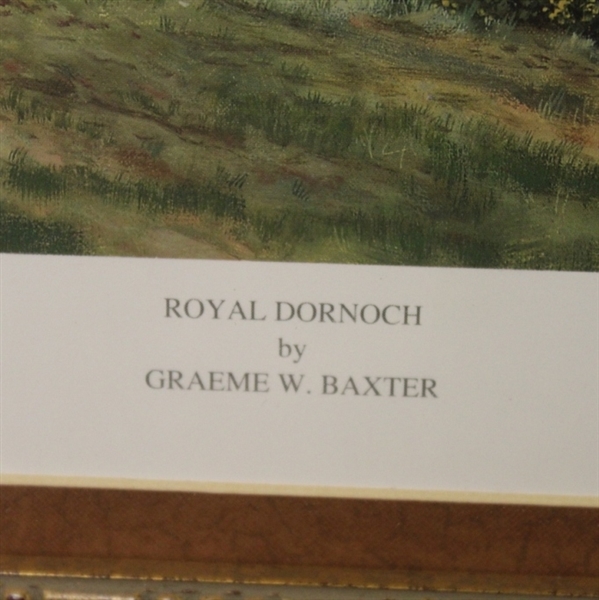 Artist to PGA & EUROPEAN TOUR Graeme Baxter Signed Print - Royal Dornoch 