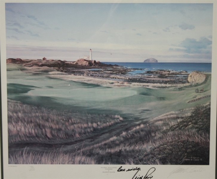  LTD Ed 76/850 Graeme Baxter Turnberry Print Signed By Nick Price Open Champ in 1994