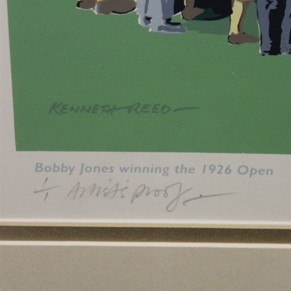  Signed 1/1 Artists' Proof Depicts Bobby Jones Win 1926 Open Championship Kenneth Reed Painting JSA COA