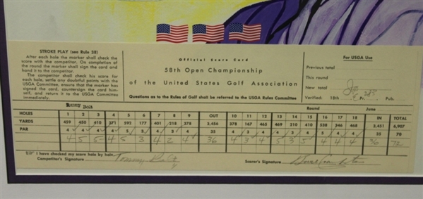 Tommy Bolt  50th Anniversary of 1958 US Open Championship Display 