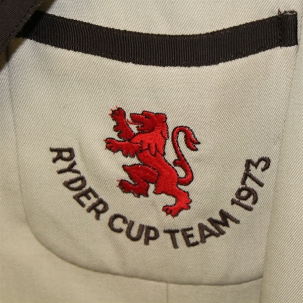 Peter Butler's 1973 Ryder Cup Team Jacket with Tie - Scores First Ryder Cup Hole-In-One