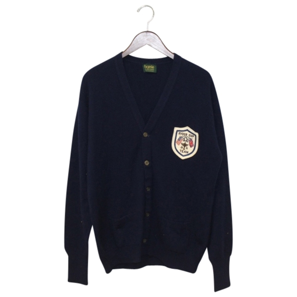 1971 U.S. Team Ryder Cup 100% Pure BARRIE Cashmere Navy Sweater-With Photo Match