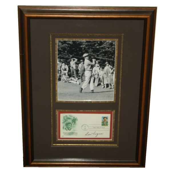 Ben Hogan Signed Ouimet 1988 First Day Cachet with Photo -Deluxe Framed - JSA COA
