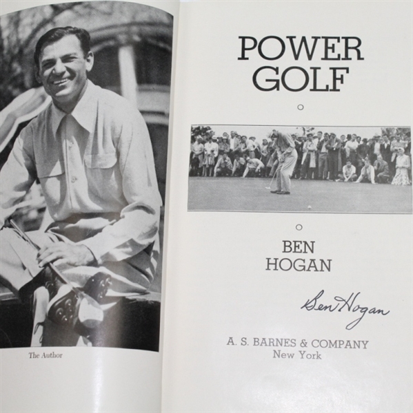 Ben Hogan Signed 1st Edition 1948 Book 'Power Golf' JSA COA