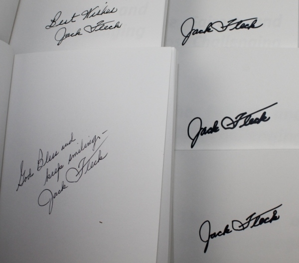 Lot of TEN Jack Fleck Signed Books JSA COA