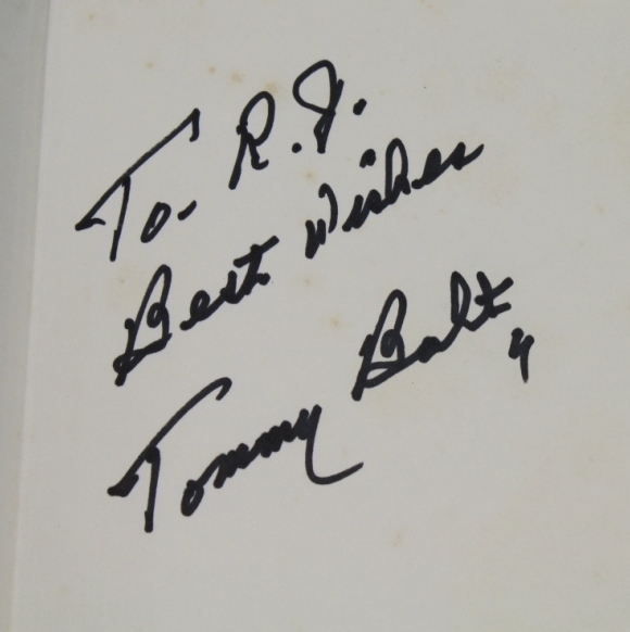 Tommy Bolt Signed Book 'The Whole Truth - Tommy Bolt Golfing Legend' JSA COA
