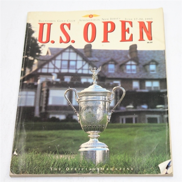 1993 US Open at Baltusrol Golf Club Program - Lee Janzen Winner