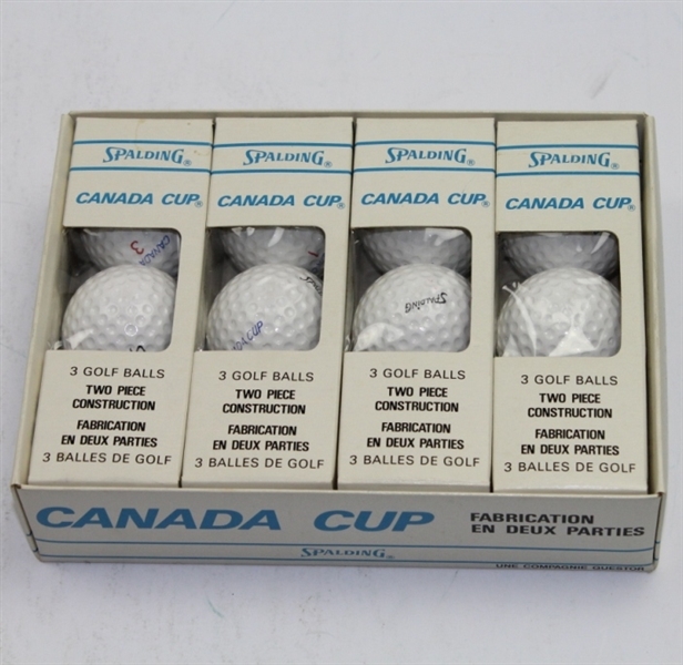 Mike Weir and Signed Canada Cup Golf Balls - with 10 Unsigned JSA COA