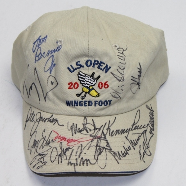 Multi-Signed 2005 US Open at Winged Foot Hat - Price, Brooks, Lehman, and others JSA COA