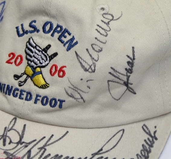 Multi-Signed 2005 US Open at Winged Foot Hat - Price, Brooks, Lehman, and others JSA COA