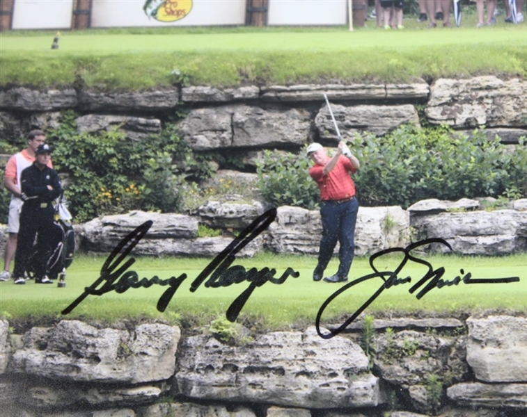 Jack Nicklaus,Gary Player,Al Geiberger, and ButchBaird Signed 8x10 Legends of Golf Photo 