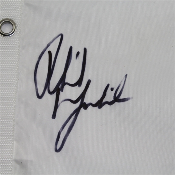 Phil Mickelson Signed 2014 Ryder Cup Embroidered Gleneagles Flag JSA COA