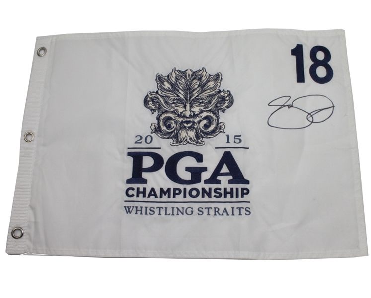 Jason Day Signed 2015 PGA at Whistling Straits Embroidered Flag JSA COA