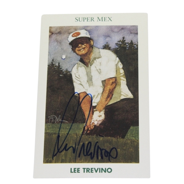 Lee Trevino Signed Mueller 'Super Mex' LTD Ed Card #641 JSA COA