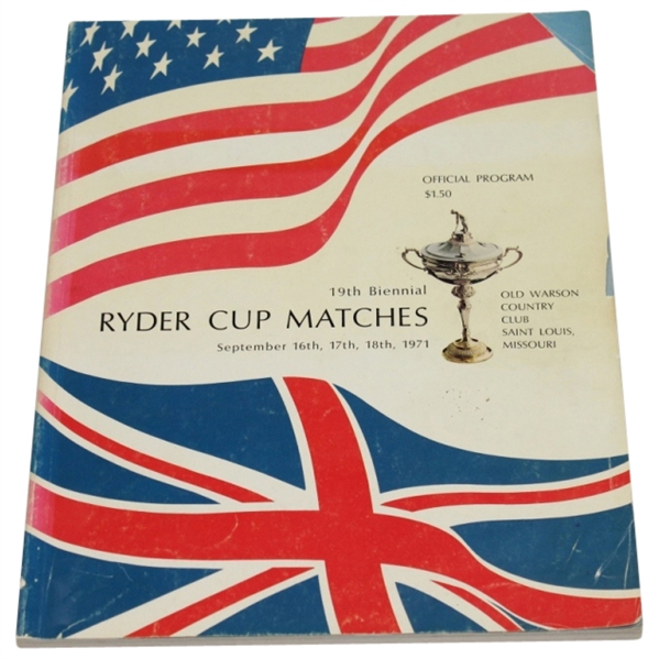 1971 Ryder Cup Program - Old Warson Country Club