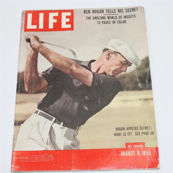 1955 LIFE Oversized Magazine - Ben Hogan on Cover - August 8th