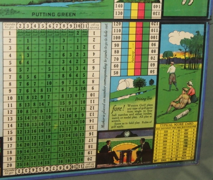 Vintage Wintyre Golf Game Board - Framed