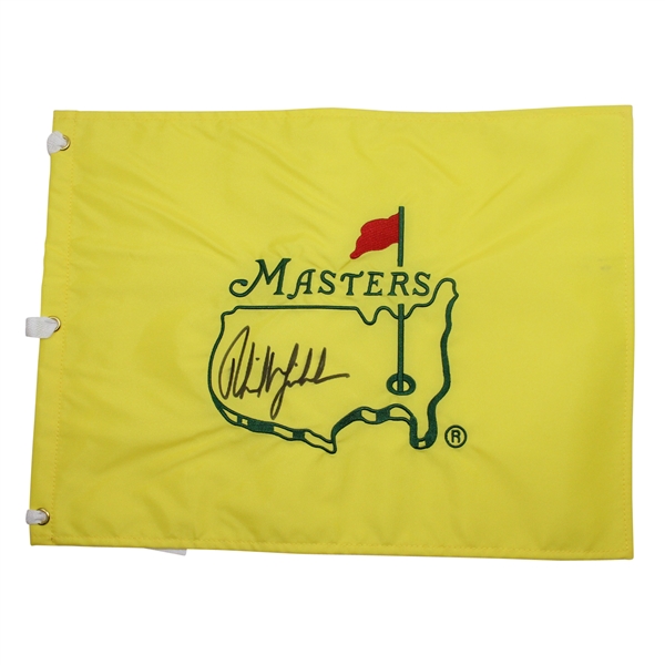 Phil Mickelson Signed Masters Undated Embroidered Flag JSA COA